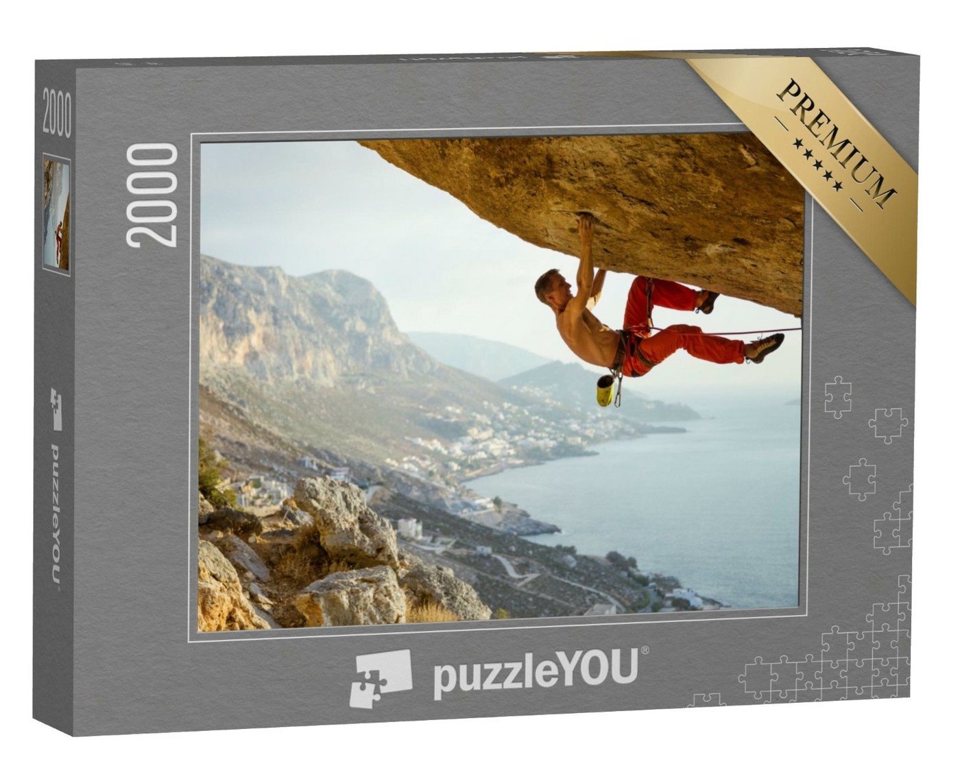puzzleYOU Puzzle Anspruchsvolles Klettern im Überhang, 2000 Puzzleteile, puzzleYOU-Kollektionen Sport von puzzleYOU