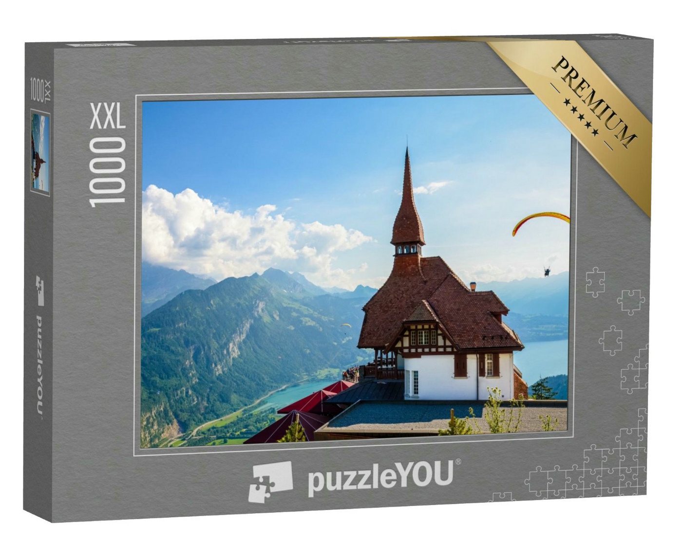 puzzleYOU Puzzle Gipfel des Harder Kulm in Interlaken und Thunersee, 1000 Puzzleteile, puzzleYOU-Kollektionen Sport von puzzleYOU