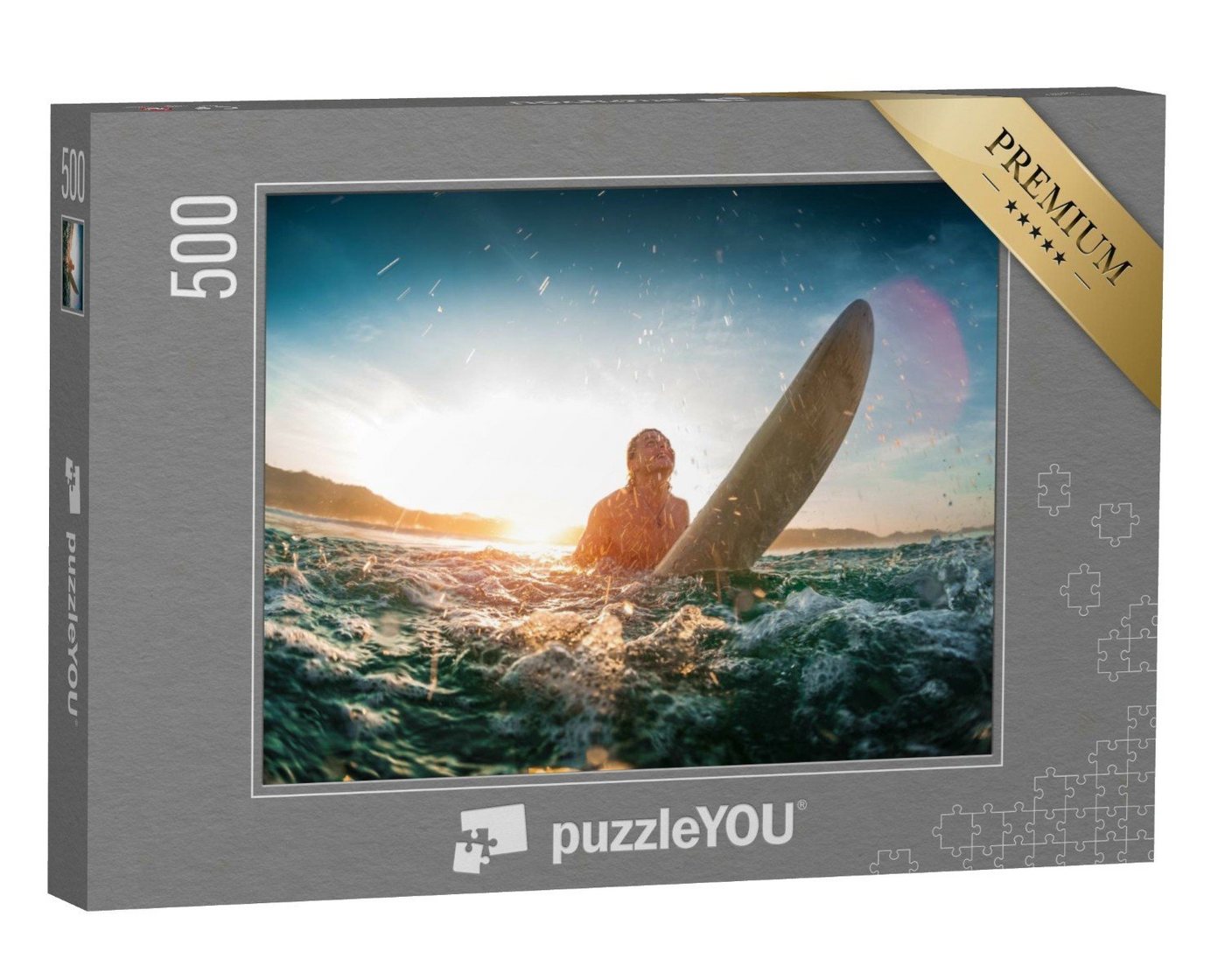 puzzleYOU Puzzle Junger Surfer, 500 Puzzleteile, puzzleYOU-Kollektionen Sport, Surfen, Menschen von puzzleYOU