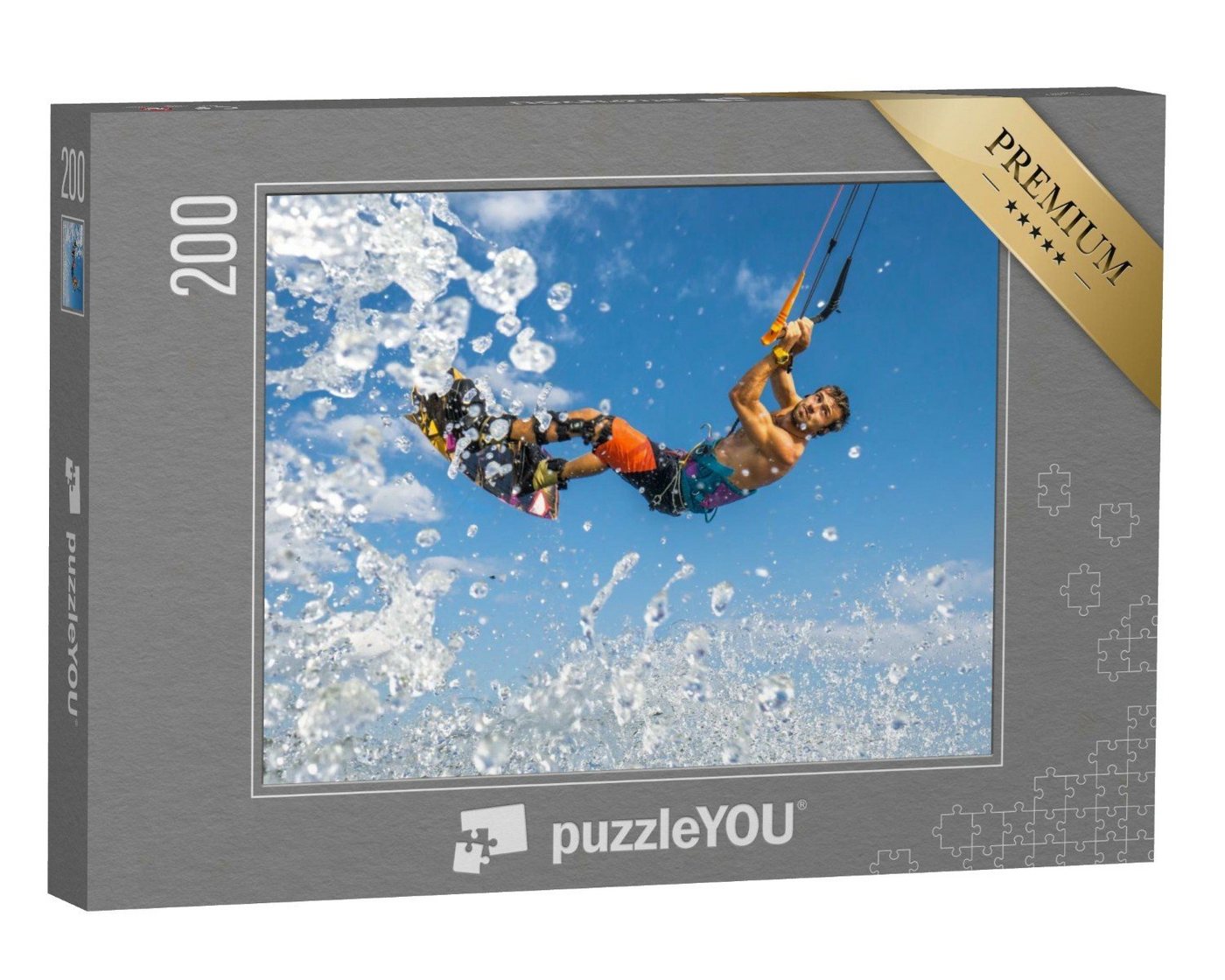 puzzleYOU Puzzle Profi-Kitesurfer, 200 Puzzleteile, puzzleYOU-Kollektionen Sport, Menschen von puzzleYOU