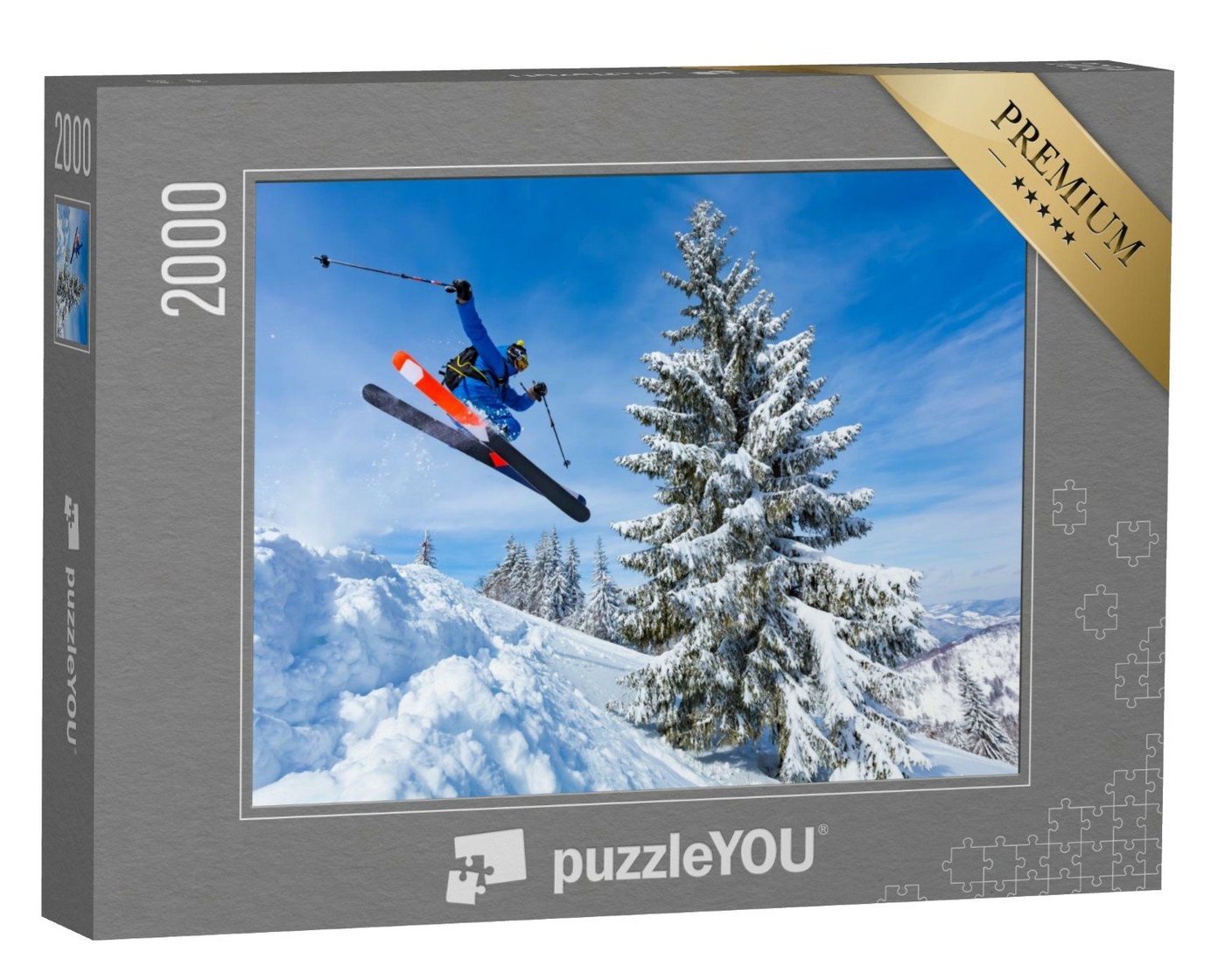 puzzleYOU Puzzle Spaß beim Skifahren, 2000 Puzzleteile, puzzleYOU-Kollektionen Sport von puzzleYOU
