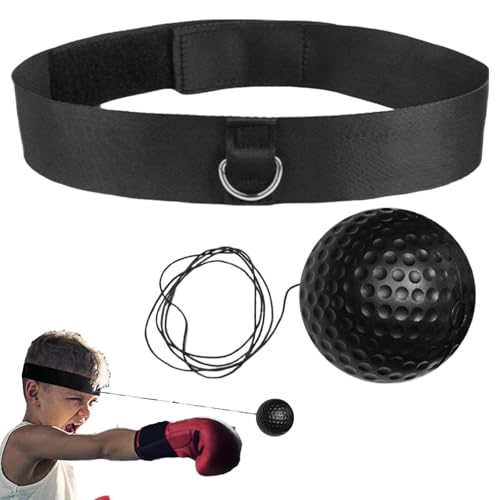 puzzlegame Boxtraining Reaktionsball, Boxreflexball | Stirnband React Ball Set für Kindertraining Boxen | Indoor-Outdoor-Fitness-Trainingsgeräte für Wohnzimmer, Schlafzimmer von puzzlegame