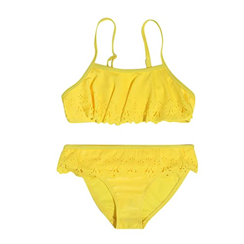 Badeanzug mädchen 140, Mädchen Bikini Set Sommer Bademode Badebekleidung Große Größen Schwarz Badeanzug Bikini Lässige Sport Bikini Set Schwimmanzug UV-Schutz Hawaii Badeanzüge Kinder Bikini Tankini von pxjsdwe