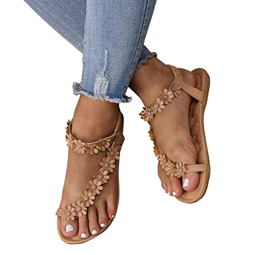 Sandaletten Damen, Sandalen Damen Sommer Elegant Boho Flache Sandalen mit Strass Glitzer T-Riemen Sommerschuhe Flip Flops Weichen Sohlen Bequem Sandaletten Freizeit Gummiband Slingback Strandsandalen Sandaletten Damen, Sandalen Damen Sommer Elegant Boho Flache Sandalen mit Strass Glitzer T-Riemen Sommerschuhe Flip Flops Weichen Sohlen Bequem Sandaletten Freizeit Gummiband Slingback Strandsandalen von pxjsdwe