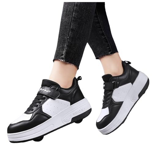 Schuhe mit Rollen für Mädchen Jungen, Kinder Rollschuhe Schuhe mit 2 Rollen Versenkbarer, Komfort Outdoor 2-in-1 Sportschuhe Skateboardschuhe Gr. 28-38 Schuhe mit Rollen für Mädchen Jungen, Kinder Rollschuhe Schuhe mit 2 Rollen Versenkbarer, Komfort Outdoor 2-in-1 Sportschuhe Skateboardschuhe Gr. 28-38 von pxjsdwe