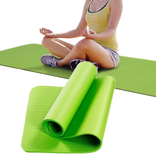 pzcvo Jogamatte Yoga Mat Travel Yoga Mat Leicht faltbar Yoga Stretch Mat Reise Yoga Matten Yoga Mat Dick Trainingsmatte rutschfest Eco Yoga Mat Green,10mm von pzcvo