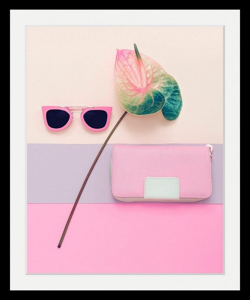 queence Bild Sonnenbrille Pink, Blumen, Blumenbilder, Fashion, Magazincover, Mode, Modebilder, HD Premium Poster-Druck inkl. Holzrahmen queence Bild Sonnenbrille Pink, Blumen, Blumenbilder, Fashion, Magazincover, Mode, Modebilder, HD Premium Poster-Druck inkl. Holzrahmen von queence