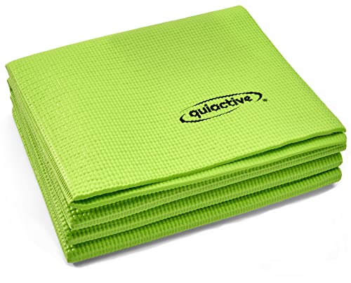 quiactive Yogamatte Grün rutschfest - Faltbare Yogamatte 1kg - 173 x 61 x 0,5 cm - Gymnastikmatte Sportmatte Fitnessmatte von quiactive