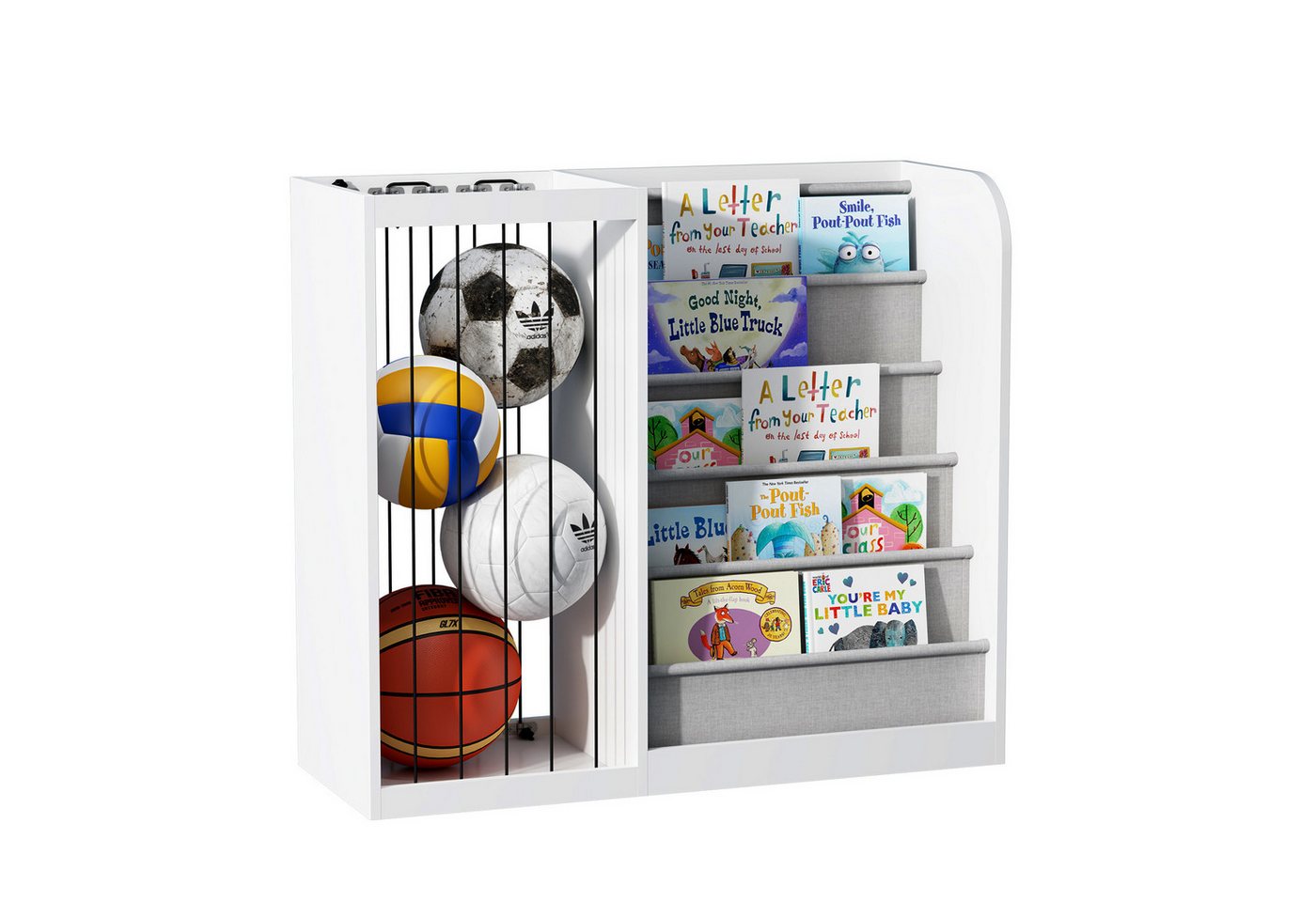 radelldar Kinderregal Bücherregal kinder mit Stofftier-Organizer&5 Ablage radelldar Kinderregal Bücherregal kinder mit Stofftier-Organizer&5 Ablage von radelldar