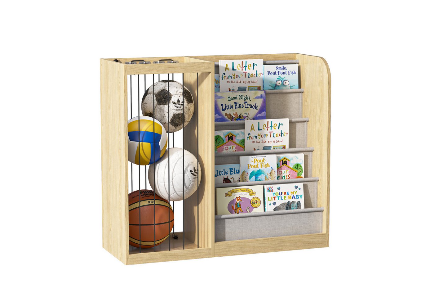 radelldar Kinderregal Bücherregal kinder mit Stofftier-Organizer&5 Ablage radelldar Kinderregal Bücherregal kinder mit Stofftier-Organizer&5 Ablage von radelldar