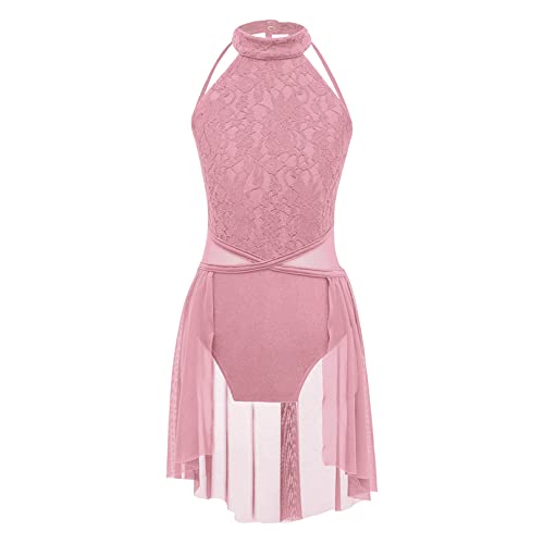 ranrann Mädchen Ballett Trikot Leotard Tanzkleid Eiskunstlauf Kleider Neckholder Spitze Ballettkleid mit Rock Kinder Tanzbekleidung Bühne Outfit Dunkelrosa 146-152/11-12 Jahre ranrann Mädchen Ballett Trikot Leotard Tanzkleid Eiskunstlauf Kleider Neckholder Spitze Ballettkleid mit Rock Kinder Tanzbekleidung Bühne Outfit Dunkelrosa 146-152/11-12 Jahre von ranrann