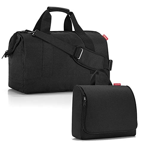 reisenthel allrounder L mit toiletbag XL und wahlweise mit extra Zugabe Reisetasche Waschtasche (black) von reisenthel