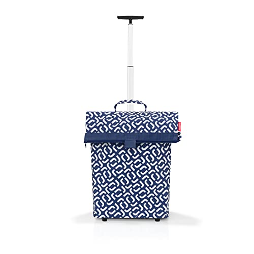 reisenthel Trolley M in Signature Navy, Rahmen: Silber – Praktischer Shopping-Trolley mit viel Stauraum und Reißverschluss – Aus wasserabweisendem Material reisenthel Trolley M in Signature Navy, Rahmen: Silber – Praktischer Shopping-Trolley mit viel Stauraum und Reißverschluss – Aus wasserabweisendem Material von reisenthel