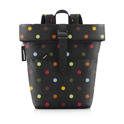 reisenthel rolltop backpack - urbaner und stylischer Rucksack, modernes Design, geräumiger Rucksack für Freizeit, Arbeitsweg und City-Trip, Couleur:dots von reisenthel