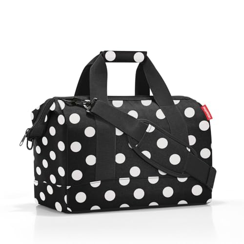 reisenthel Allrounder M dots White - Vielfältige Doktortasche zum Reisen, für die Arbeit oder Freizeit von reisenthel