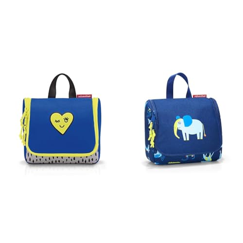 reisenthel S Kids Mini me Leo toiletbag blau/grau 1,5 L, 16 x 7 cm & toiletbag S Kids IO4066 ABC Friends Blue Kulturbeutel von reisenthel