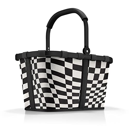 reisenthel carrybag frame op-art – Stabiler Einkaufskorb mit viel Stauraum und praktischer Innentasche – Elegantes und wasserabweisendes Design von reisenthel