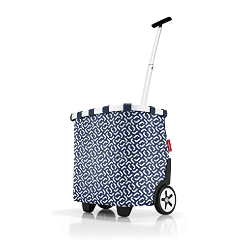 reisenthel carrycruiser in Signature Navy – Tragbarer Einkaufstrolley mit stabilem Aluminiumrahmen, Schultergurt und herausnehmbarer Netz-Innentasche – Aus wasserabweisendem Material reisenthel carrycruiser in Signature Navy – Tragbarer Einkaufstrolley mit stabilem Aluminiumrahmen, Schultergurt und herausnehmbarer Netz-Innentasche – Aus wasserabweisendem Material von reisenthel