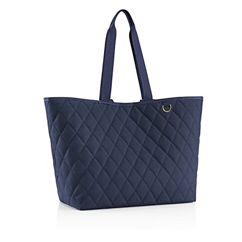 reisenthel classic shopper XL rhombus midnight gold – Geräumige Shopping Bag und edle Handtasche in einem – Aus wasserabweisendem Material von マインドアート