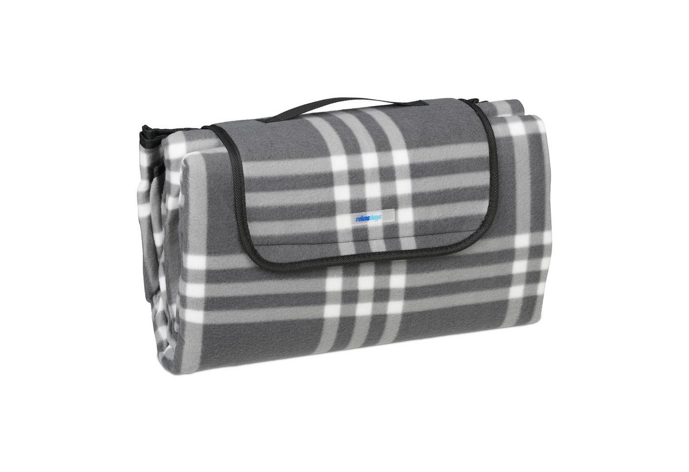Picknickdecke grau kariert, relaxdays Picknickdecke grau kariert, relaxdays von relaxdays