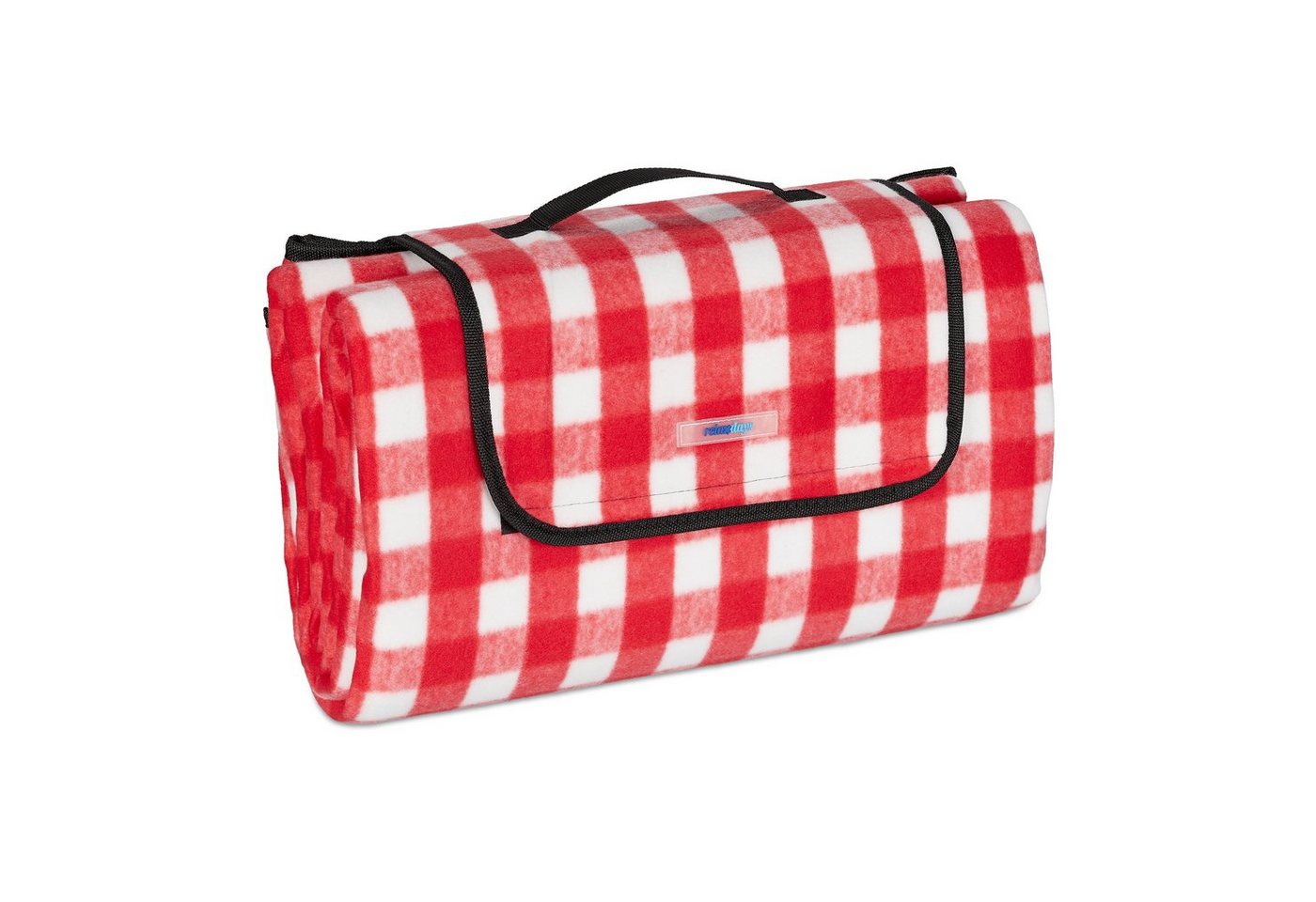 Picknickdecke Picknickdecke rot-weiß kariert, relaxdays von relaxdays