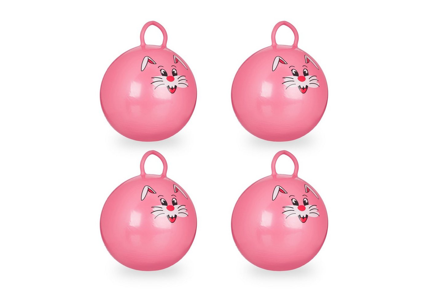 relaxdays Hüpfspielzeug 4 x Hüpfball Kinder pink relaxdays Hüpfspielzeug 4 x Hüpfball Kinder pink von relaxdays
