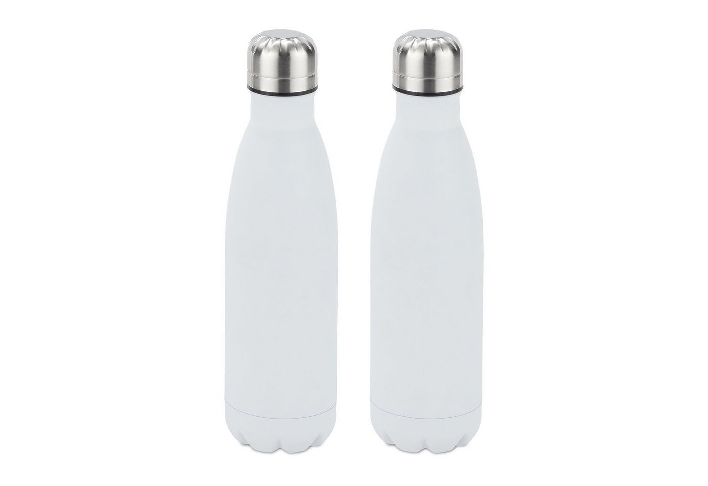 relaxdays Isolierflasche 2 x Trinkflasche Edelstahl weiß relaxdays Isolierflasche 2 x Trinkflasche Edelstahl weiß von relaxdays