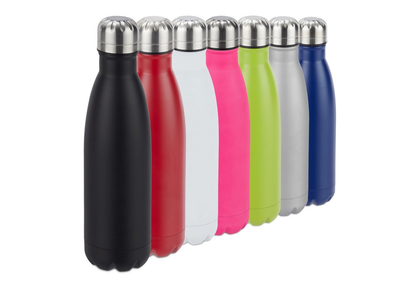relaxdays Isolierflasche Trinkflasche Edelstahl, Schwarz relaxdays Isolierflasche Trinkflasche Edelstahl, Schwarz von relaxdays