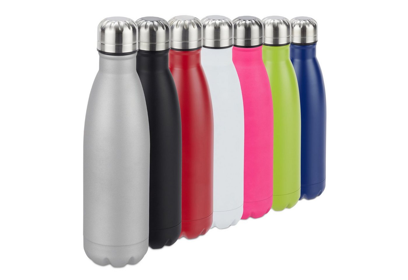 relaxdays Isolierflasche Trinkflasche Edelstahl, Silber relaxdays Isolierflasche Trinkflasche Edelstahl, Silber von relaxdays