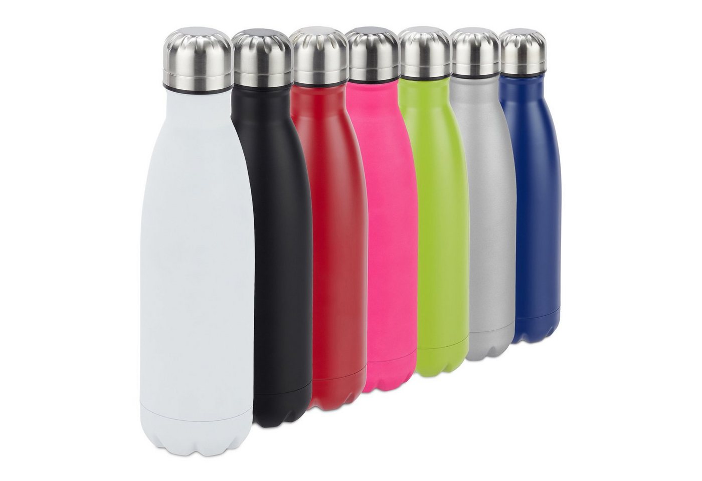 relaxdays Isolierflasche Trinkflasche Edelstahl, Weiß relaxdays Isolierflasche Trinkflasche Edelstahl, Weiß von relaxdays