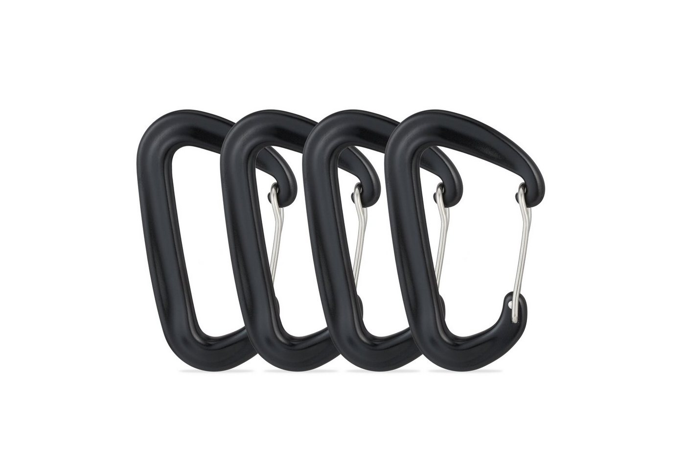 relaxdays Karabiner Aluminium 4er Set, Schwarz relaxdays Karabiner Aluminium 4er Set, Schwarz von relaxdays
