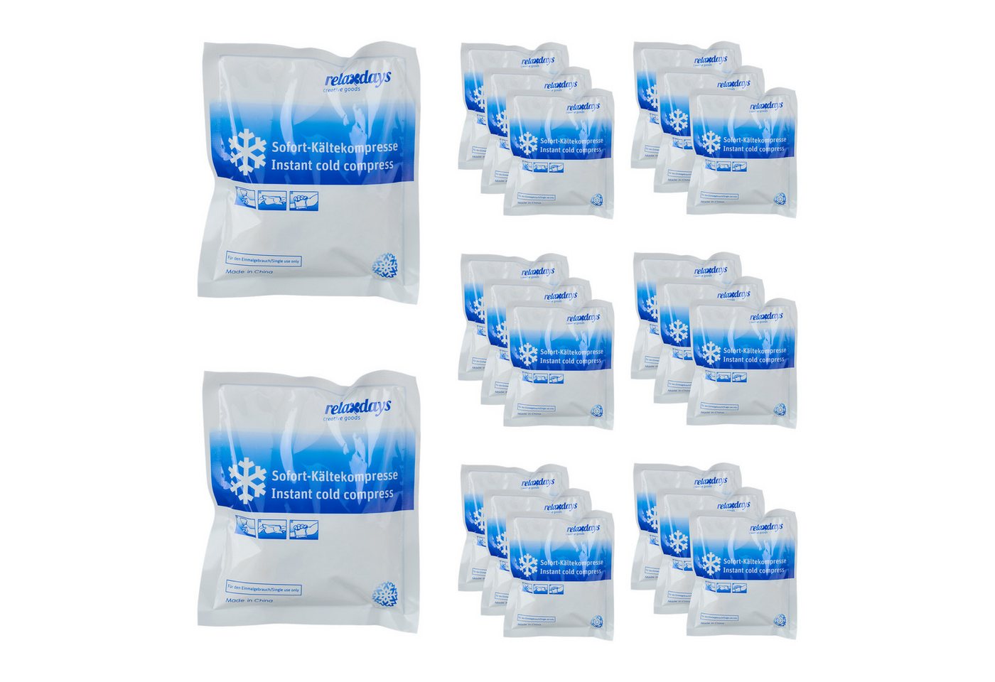 relaxdays Kühlpad Kühlpack zum Knicken Set, 20er Set, 20er Pack relaxdays Kühlpad Kühlpack zum Knicken Set, 20er Set, 20er Pack von relaxdays
