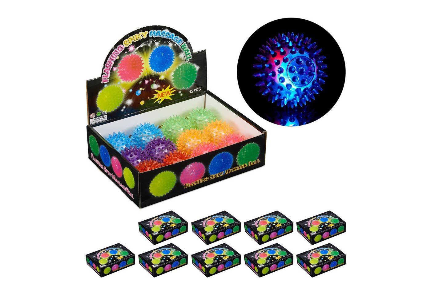 relaxdays Massagerolle LED Igelball 120er Set relaxdays Massagerolle LED Igelball 120er Set von relaxdays