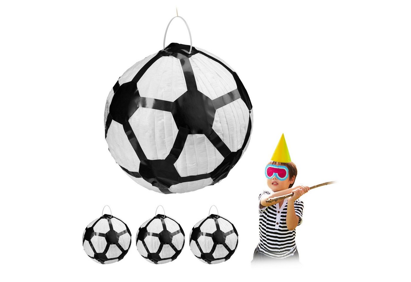 relaxdays Papierdekoration 4 x Pinata Fußball relaxdays Papierdekoration 4 x Pinata Fußball von relaxdays