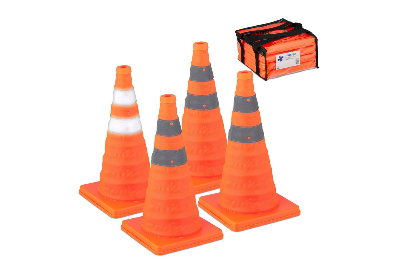 relaxdays Pylonen Faltbare Pylonen im 4er Set relaxdays Pylonen Faltbare Pylonen im 4er Set von relaxdays