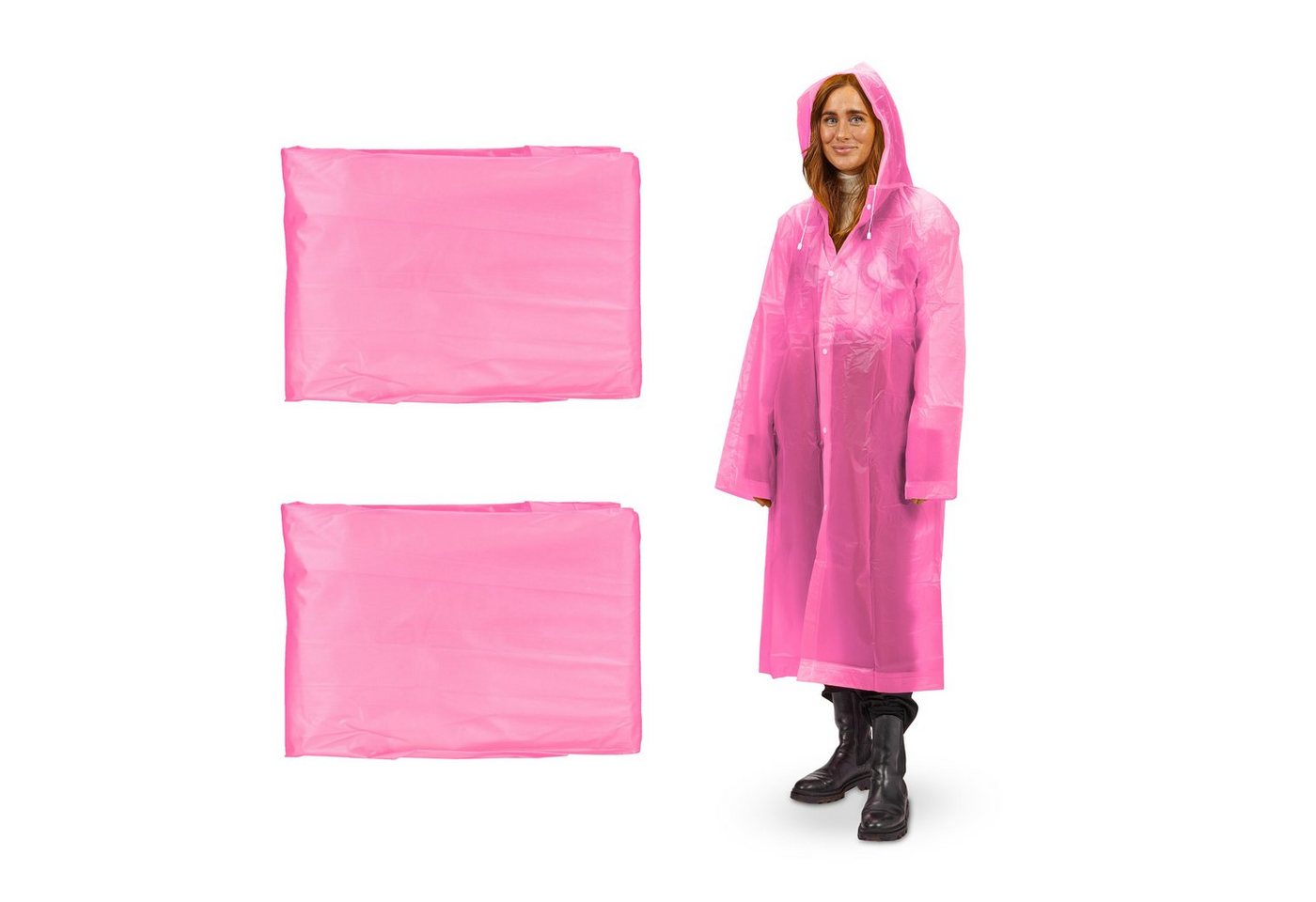 relaxdays Regenponcho Regenmantel im 2er Set Pink relaxdays Regenponcho Regenmantel im 2er Set Pink von relaxdays