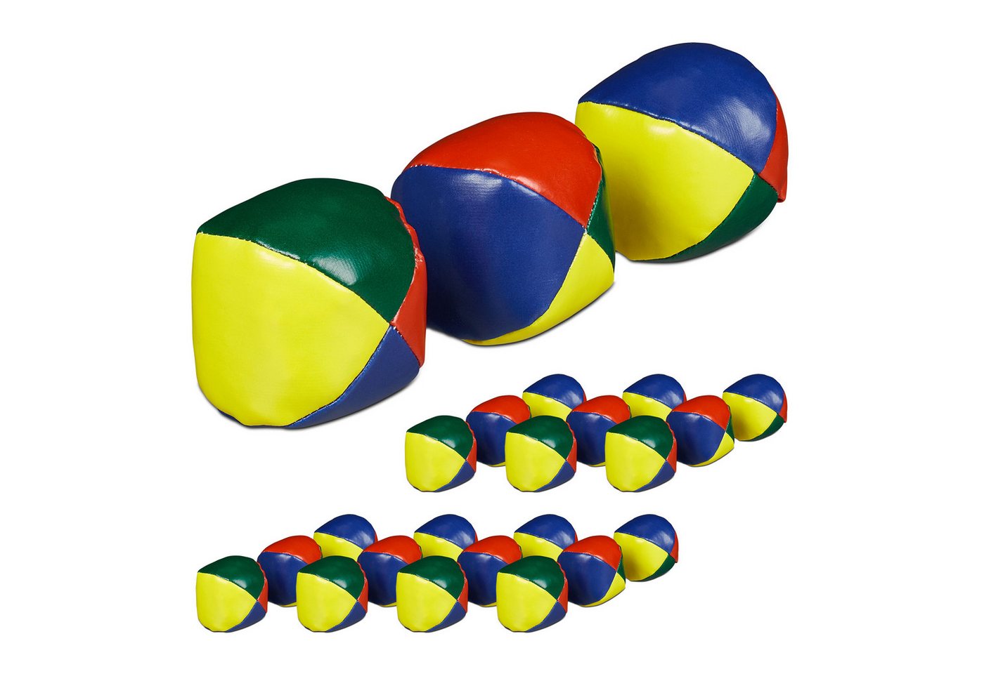 relaxdays Spielball Jonglierbälle 24er Set von relaxdays