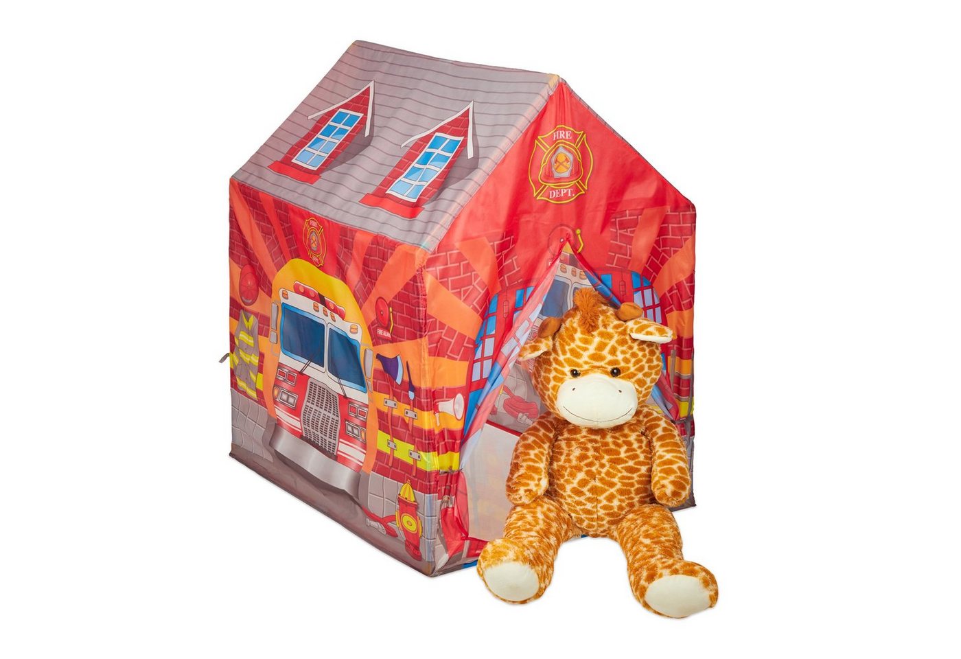 relaxdays Spielzelt Feuerwehr Kinderzelt relaxdays Spielzelt Feuerwehr Kinderzelt von relaxdays