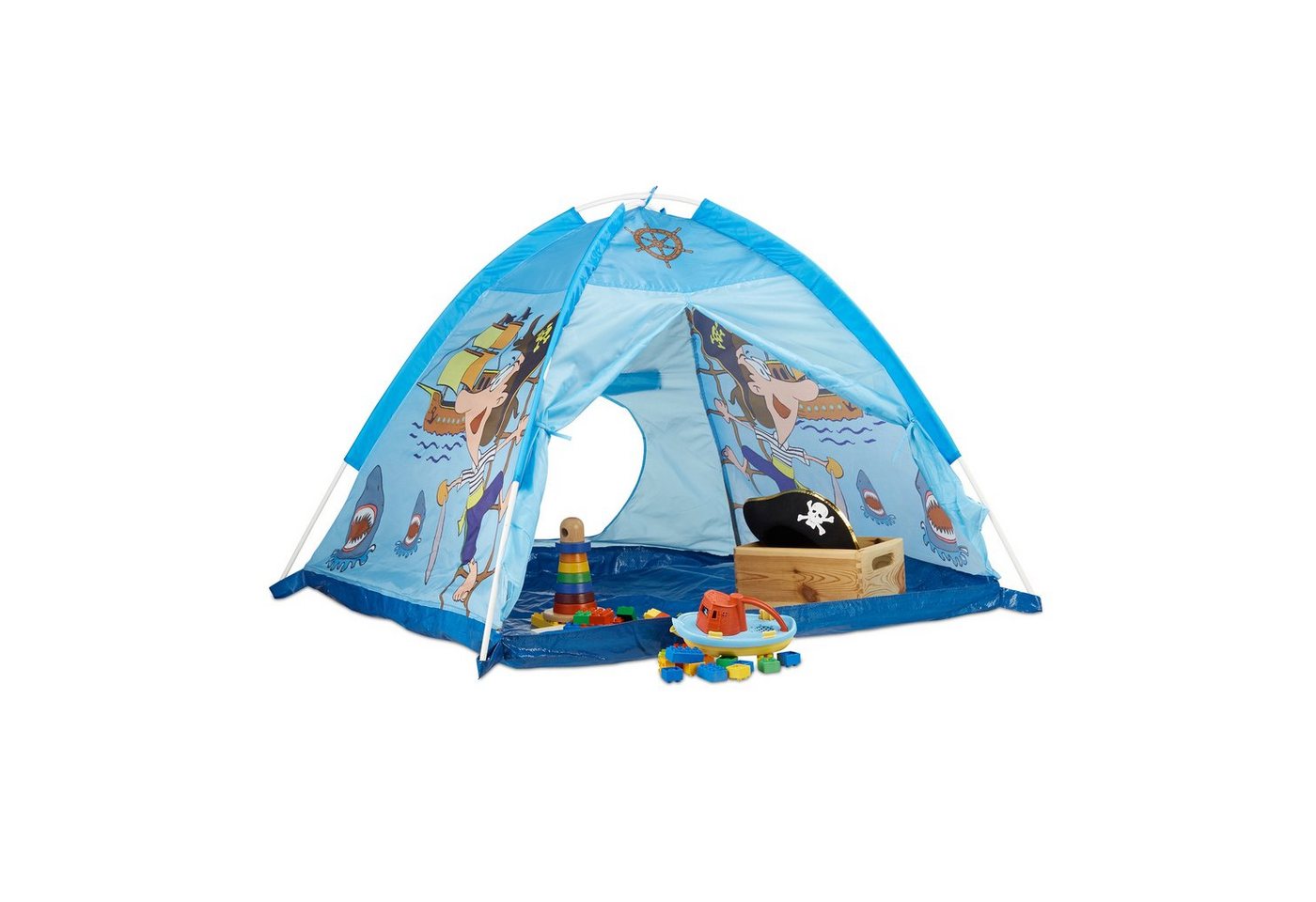 relaxdays Spielzelt Pirat in Blau relaxdays Spielzelt Pirat in Blau von relaxdays