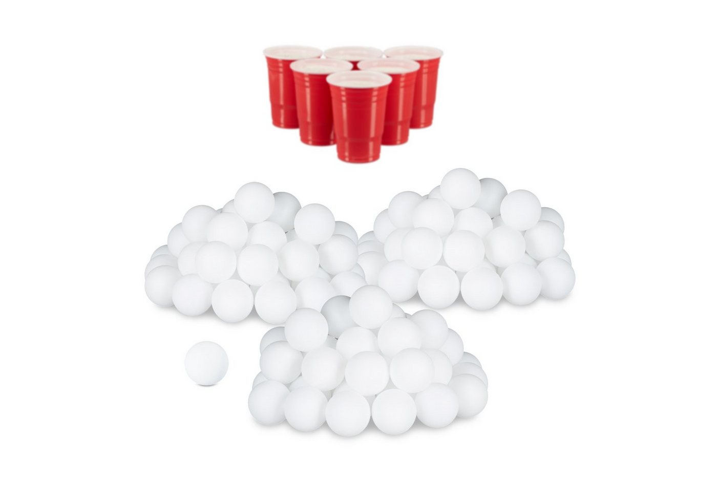 relaxdays Tischtennisball 144 x Beer Pong Bälle von relaxdays