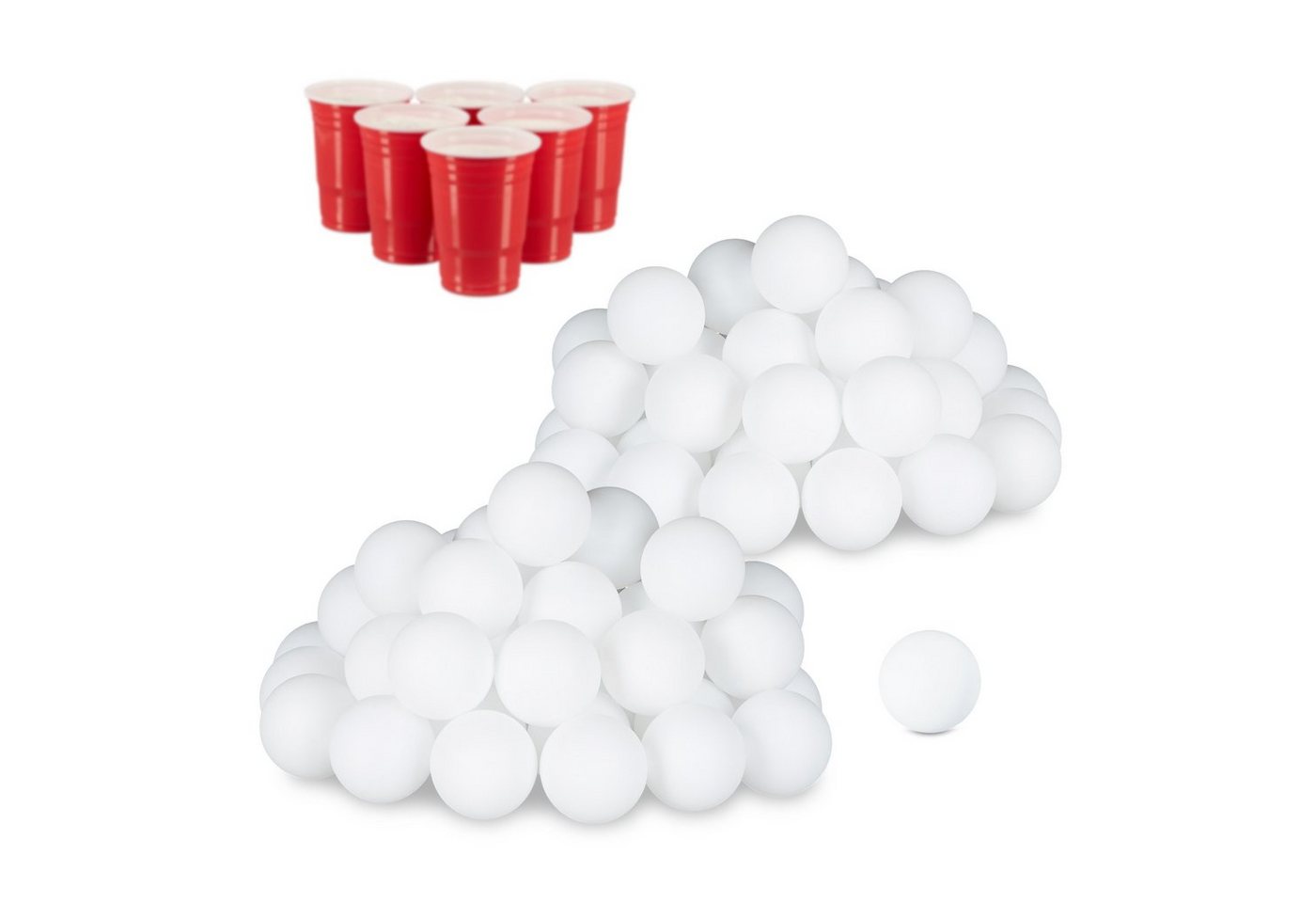 relaxdays Tischtennisball 96 x Beer Pong Bälle von relaxdays