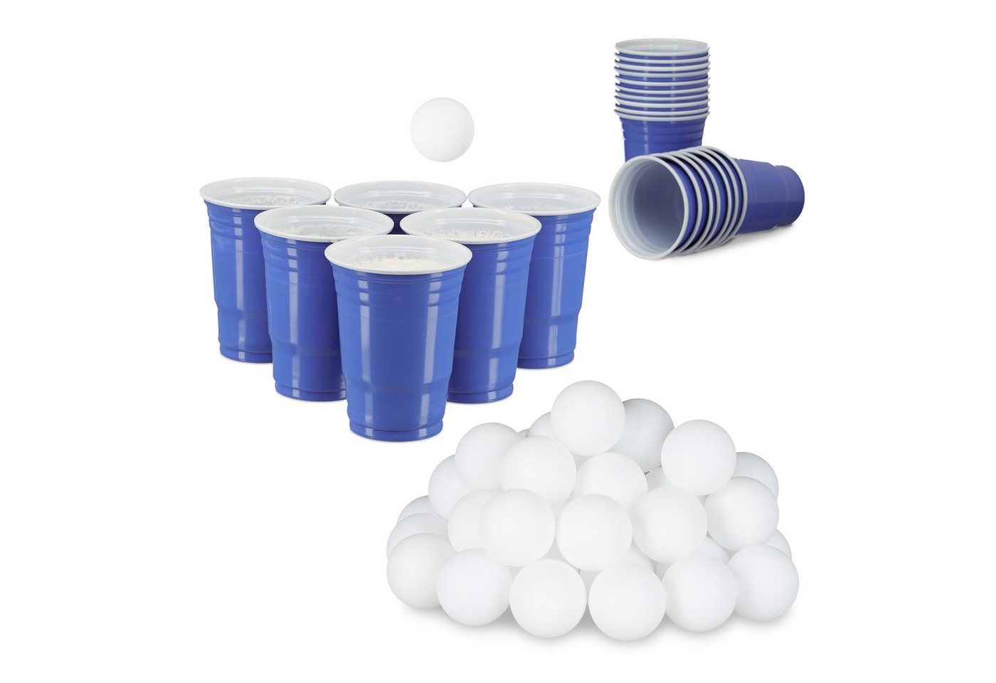 relaxdays Tischtennisball Beer Pong Set relaxdays Tischtennisball Beer Pong Set von relaxdays