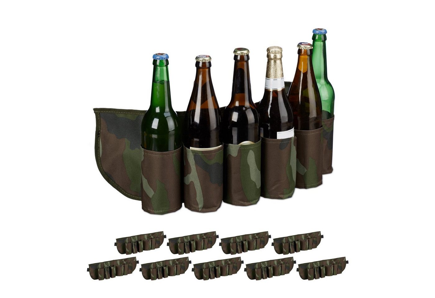 relaxdays Trinkgürtel 10 x Biergürtel für 6 Dosen & Flaschen relaxdays Trinkgürtel 10 x Biergürtel für 6 Dosen & Flaschen von relaxdays