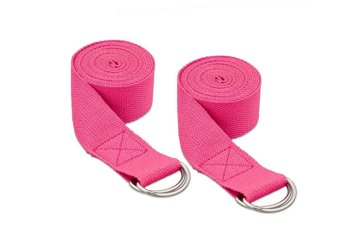 relaxdays Yogagurt 2er Set Yogagurte, Pink von relaxdays