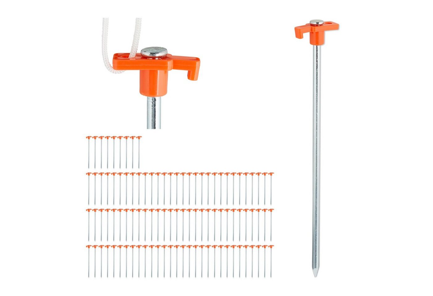 relaxdays Zelthering 100 x Felsbodenhering orange relaxdays Zelthering 100 x Felsbodenhering orange von relaxdays
