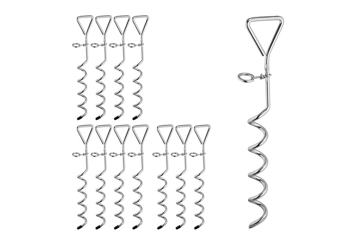 relaxdays Zelthering 12 x Spiralhering Stahl relaxdays Zelthering 12 x Spiralhering Stahl von relaxdays