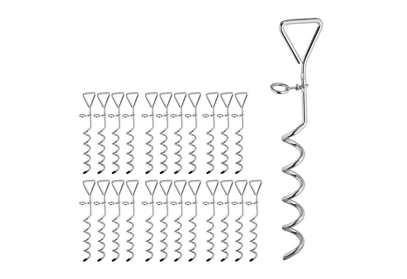 relaxdays Zelthering 24 x Spiralhering Stahl relaxdays Zelthering 24 x Spiralhering Stahl von relaxdays