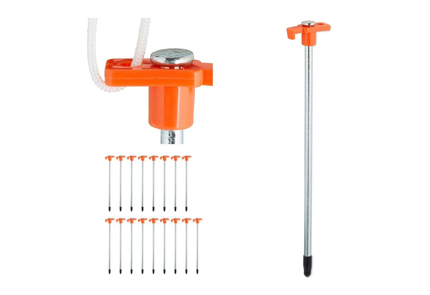 relaxdays Zelthering Felsbodenheringe im 18er Set, Orange relaxdays Zelthering Felsbodenheringe im 18er Set, Orange von relaxdays