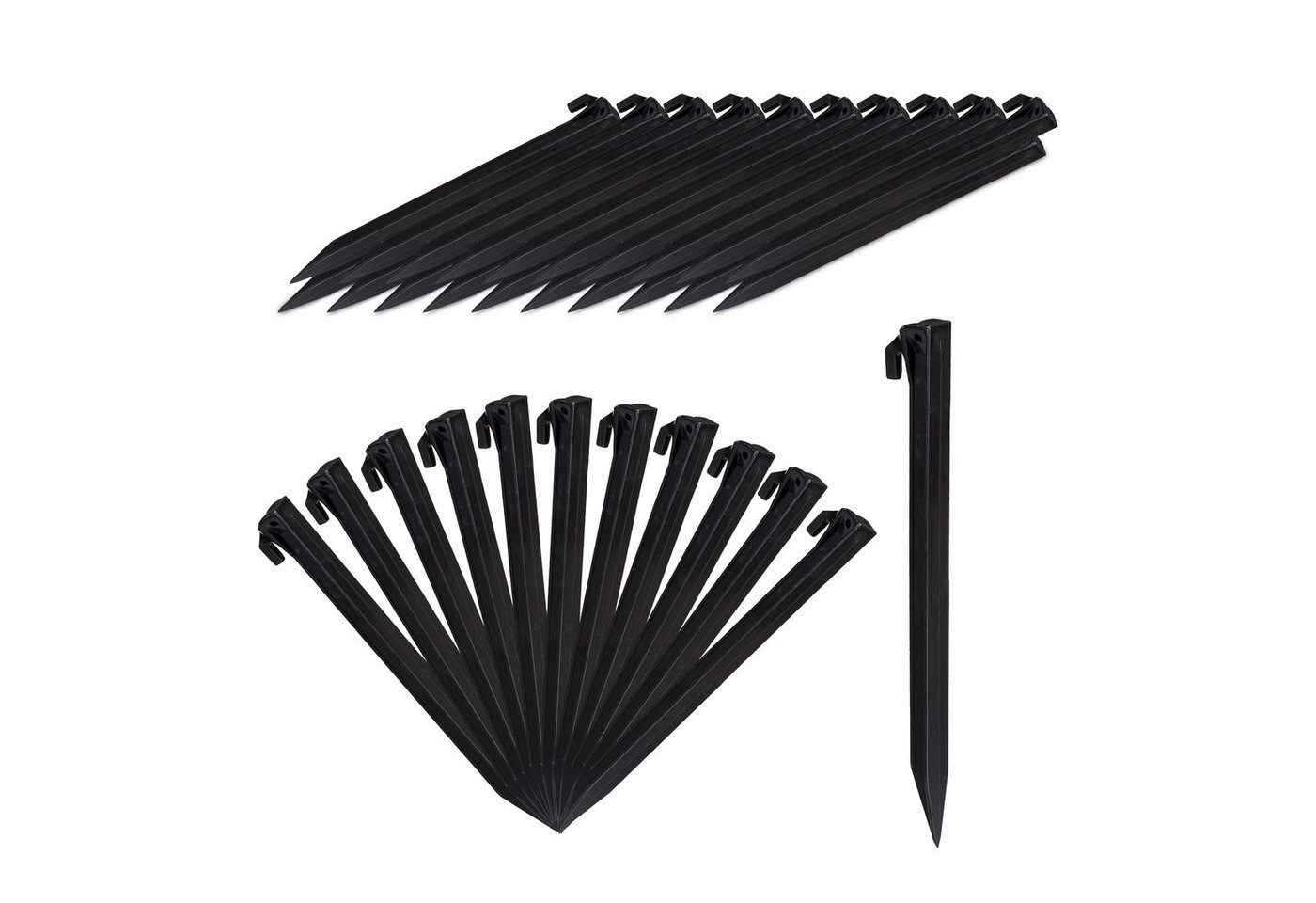 relaxdays Zelthering Kunststoff Heringe 32er Set, Schwarz relaxdays Zelthering Kunststoff Heringe 32er Set, Schwarz von relaxdays