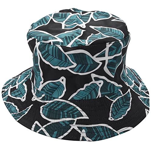 rieder Tropical Leaf Wind Fisherman Hut Unisex Outdoor Sonnenschutz Sonnenblende Double Sided Cap Hut Sonnenhut Schwarz von rieder